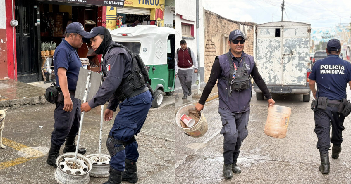 El Operativo Barredora en Asunción Nochixtlán libera vialidades del centro para garantizar el libre tránsito de los peatones y el orden del comercio.